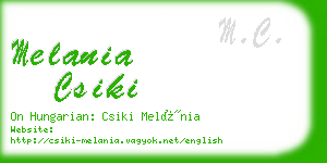 melania csiki business card